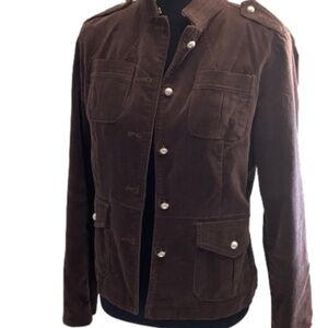Brown Button Down Corduroy Jacket medium